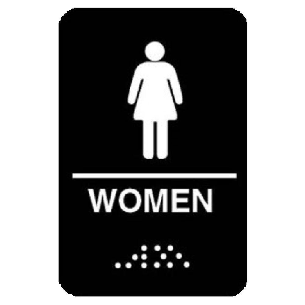 Franklin Machine Products 280-1199 Sign "Women Restroom" 6" X 9"