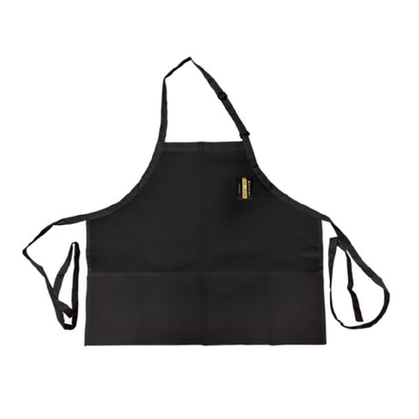 Thunder Group CA2427BK Chef Regalia Bib Aprons 24" X 27-1/2" (3) Pocket Mid-length 65/35 Poly/cotton