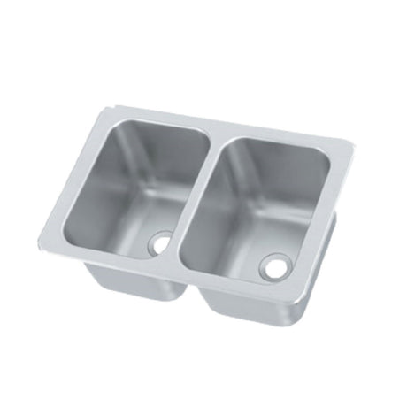 Vollrath 102-1-2 Drop-In Sink Two Compartment 10"W X 14" Front-to-back X 10" Deep Compartments