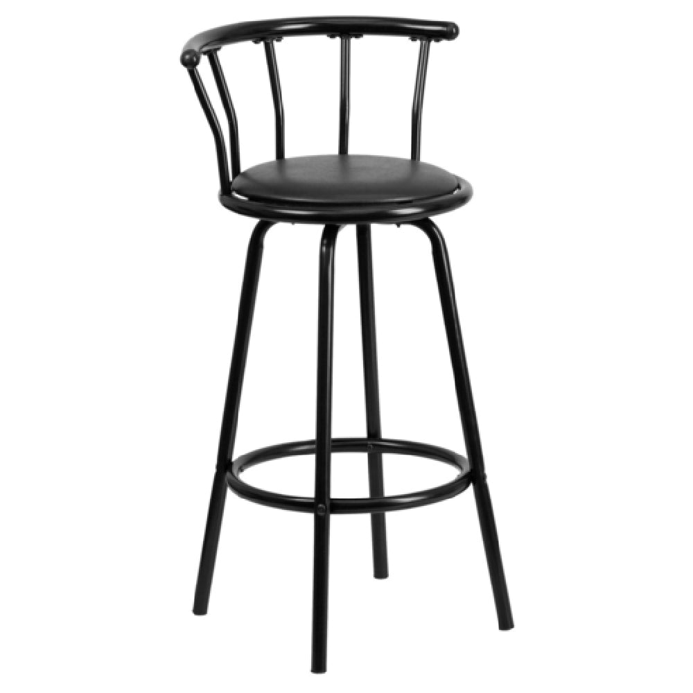 Flash Furniture YB-Y-J909-KD-GG Swivel Bar Stool Transitional Style Crown Back Design