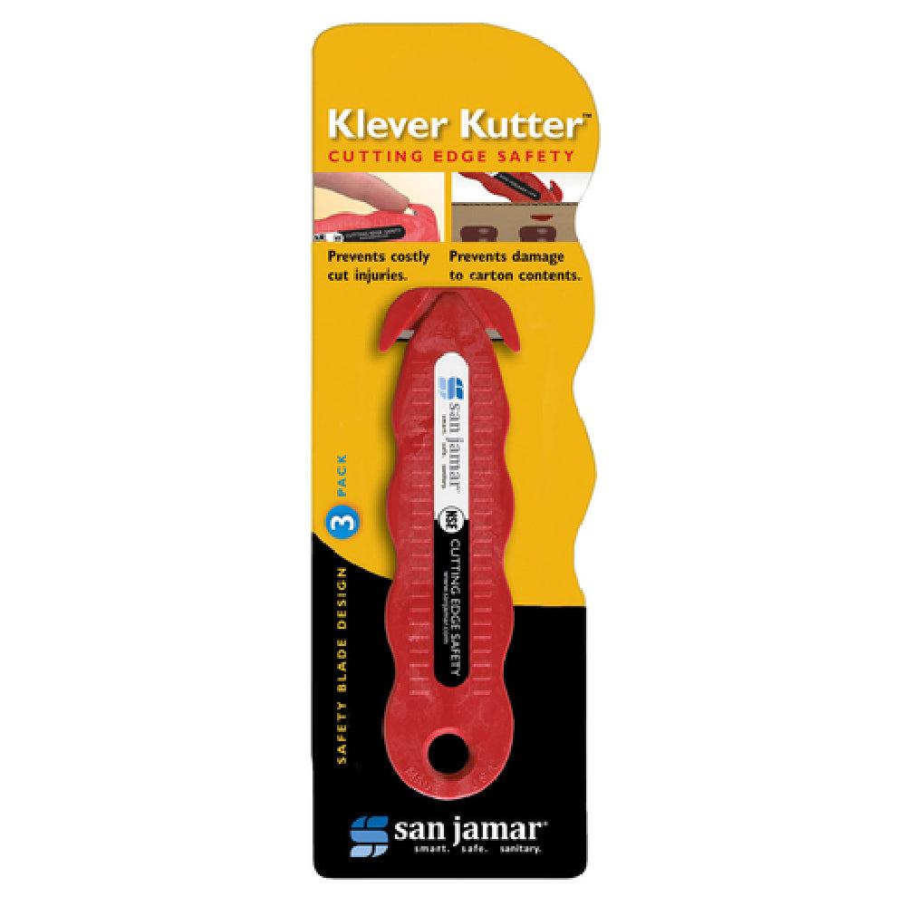 San Jamar KK403 Klever Kutter™ Box Cutter 4-1/2"L X 1-1/2"W X 1/2"H Ergonomic Contour Handle