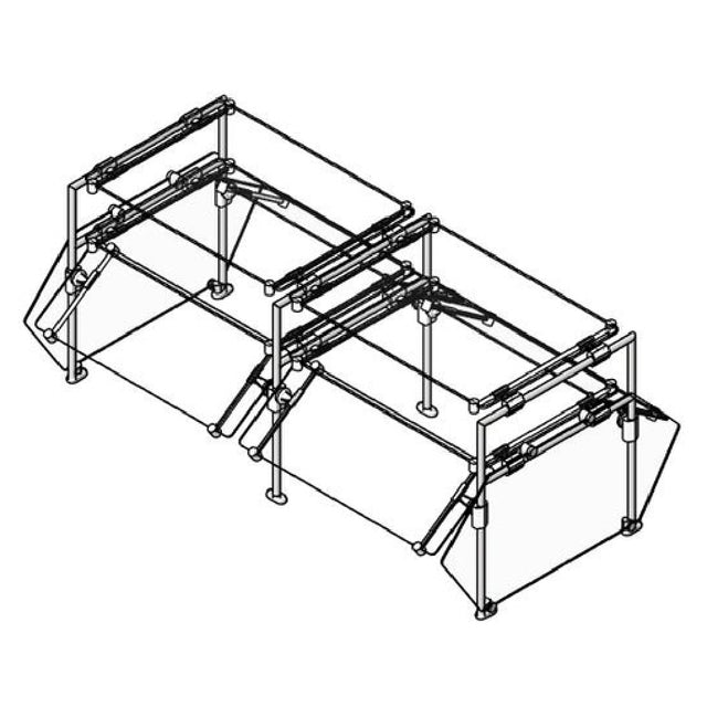 Eagle DCS5-SS-DT2 Spec-SHIELD™ Sneeze Guard Dual Tier Dual-sided