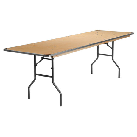 Flash Furniture XA-3096-BIRCH-M-GG Heavy Duty Folding Banquet Table 96"W X 30"D X 30"H