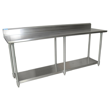 BK Resources CTTR5-9630 Work Table 96"W X 30"D X 39-3/4"H Overall Size 16/304 Stainless Steel Top With 5"H Backsplash