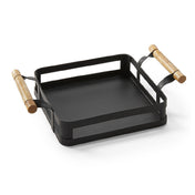 American Metalcraft WHCRS - Iron & Oar Collection Condiment Rack, 8-1/2" Sq., Black Iron With Wood Handle