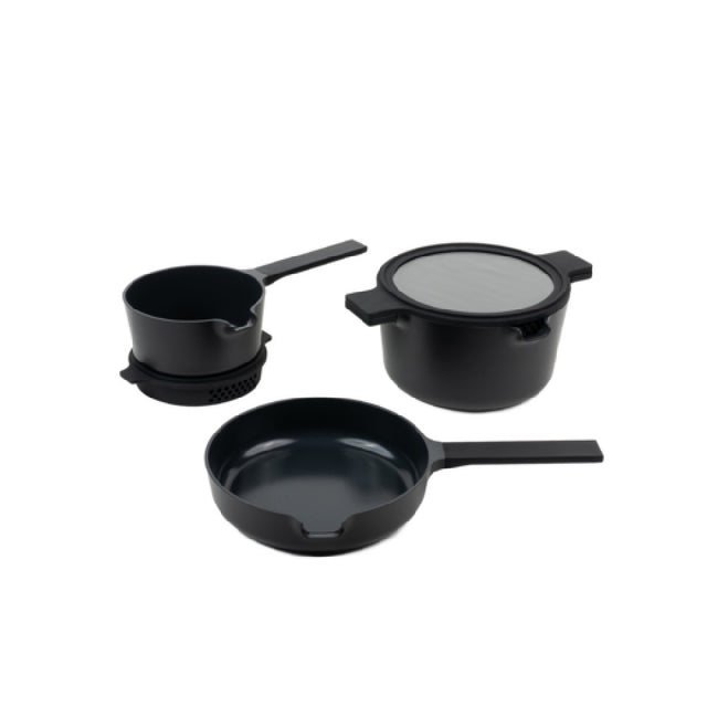 Allinox USA Inc. 101950 - 5 Piece Neat Nesting Set, Includes (1) 8.7'' Nonstick Frying Pan