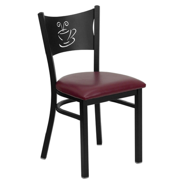 Flash Furniture XU-DG-60099-COF-BURV-GG Hercules Series Restaurant Chair Metal Back With Coffee Cutout