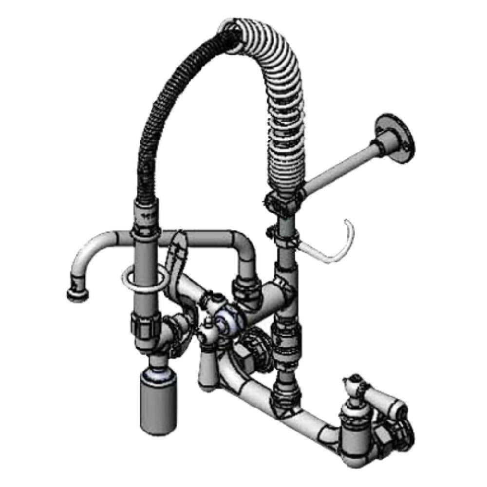 T&S Brass MPY-8WCV-08-CR Mini Pre-Rinse Unit Low Flow Spray Valve 8" Swing Nozzle