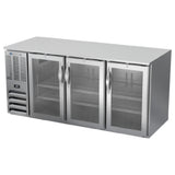 Beverage Air BB72HC-1-FG-S - Refrigerated Food Rated Back Bar Storage Cabinet, Three-section