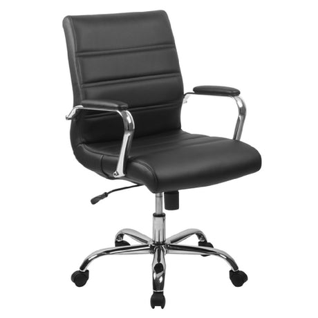 Flash Furniture GO-2286M-BK-GG Executive Swivel Office Chair 37" To 40-3/4" Adjustable Height