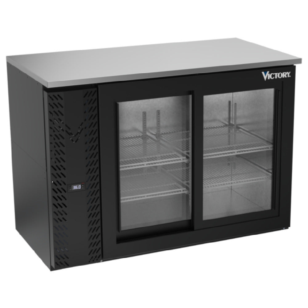 Victory VBBN48HC-GS-B - Back Bar Refrigerator, Two-section, 48"W X 25-1/4”D X 34"H