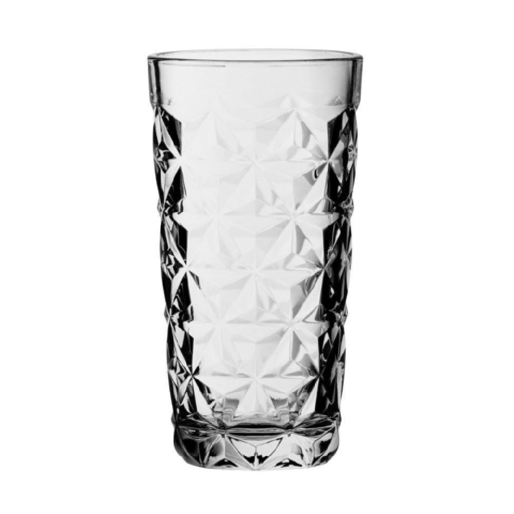 Steelite P520605 Beverage Glass 12.75 Oz. (H 5 7/8" M 3 1/8" T 3 1/8" B 2.25")