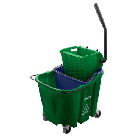 Carlisle 9690409 Carlisle OmniFit™ Mop Bucket Combo With Side Press Wringer & Soiled Water Insert