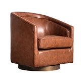 Flash Furniture BS-AC22-064-BRNPU-GG Dean Club Style Commercial Barrel Accent Armchair