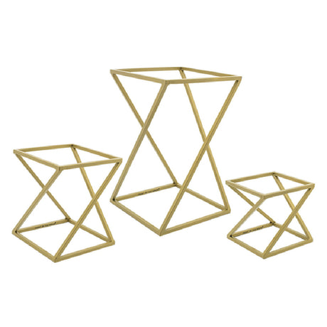 FOH BRI005GOI28 B³ Buffet Building Blocks® Twist Display Riser Set Of 3 (1) 5-3/4"W X 5-3/4"D X 5-1/2"H