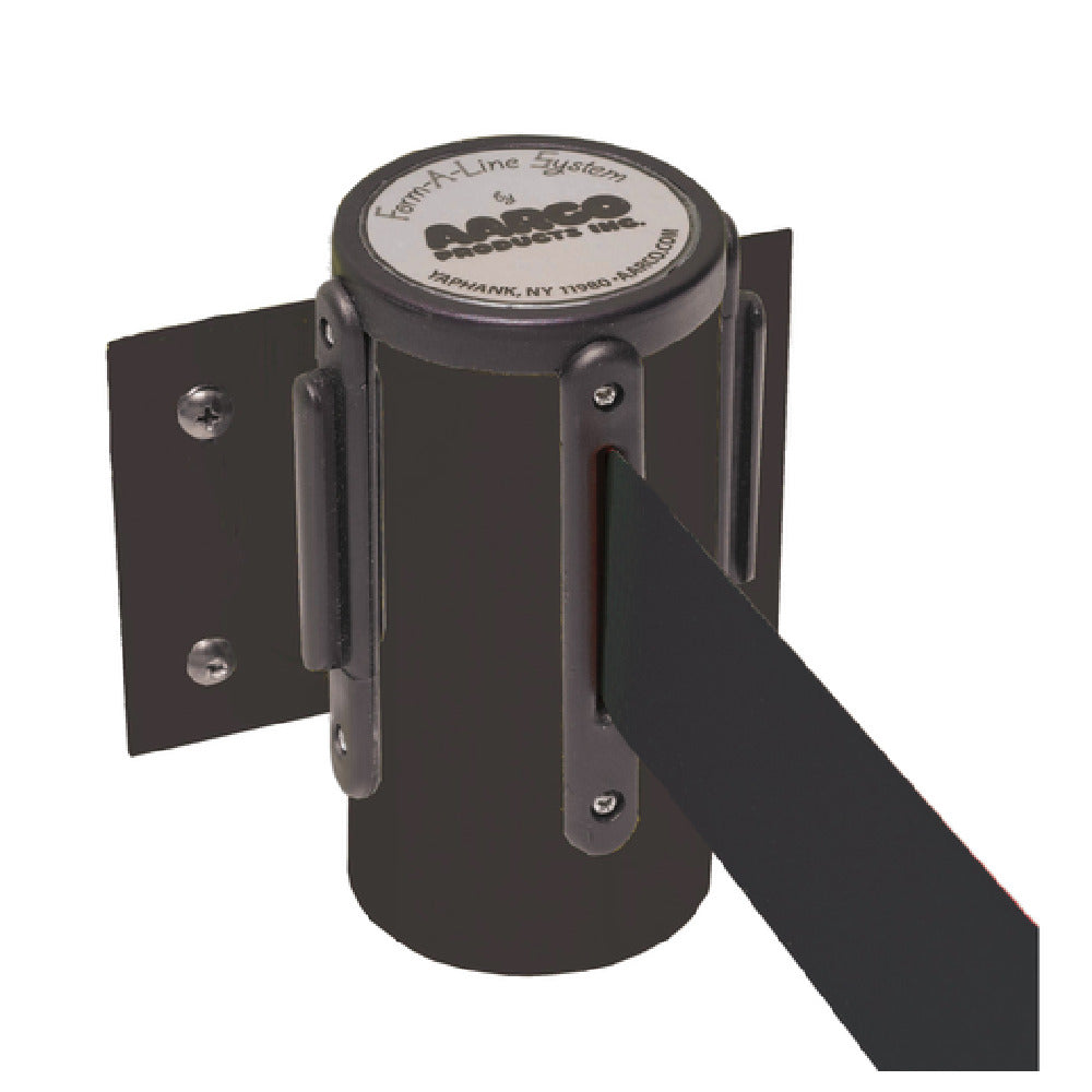 Aarco WM-10BKBK WM-10BKBK Form-A-Line™ System Wall Mounted Retractable Belt With A Black Casing