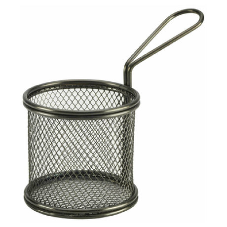 Steelite GWSVBR09BK Serving Fry Basket 6-3/4"L X 3-5/8"W X 5-5/8"H Round