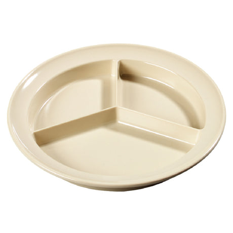 Carlisle KL20325 Carlisle Kingline™ 3-Compartment Plate 8-3/4" Dia. Deep Wells