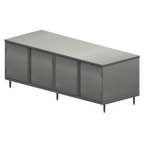 BK Resources CST-3096H2 Dual Access Chef Table Cabinet Base With Hinged Doors On Both Sides