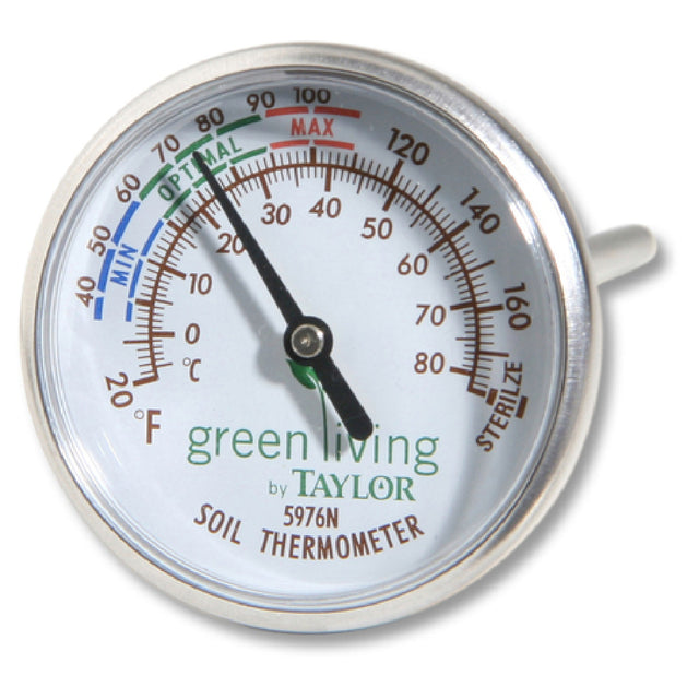 Taylor 5976N Soil Testing Thermometer Dial Type 20° To 180°F (0° To 80° C) Temperature Range