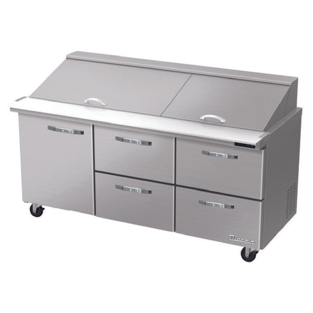 Blue Air BLMT72-D4RM-HC Mega Top Sandwich Prep Table Three-section 72-3/8"W