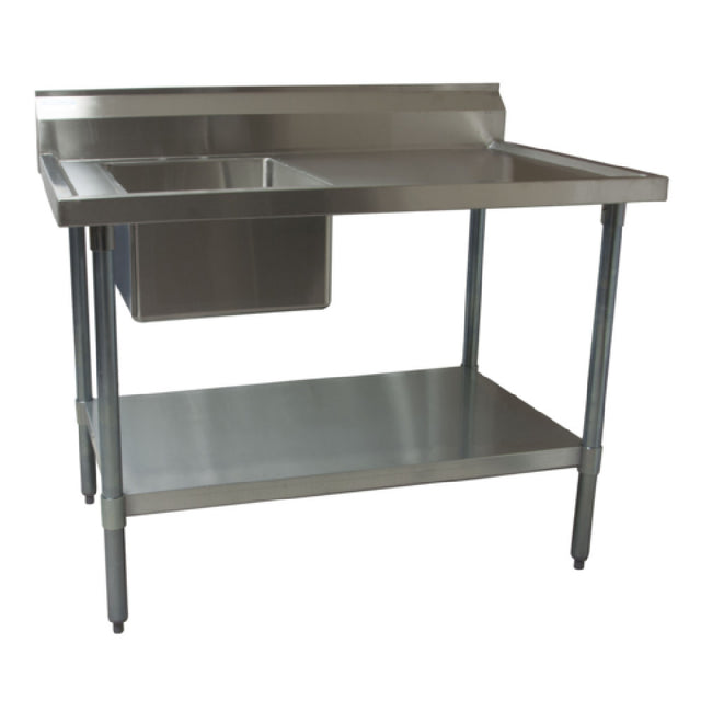 BK Resources BKMPT-3072S-LHD Work Table With Prep Sink Sink On Left 72"W X 30"D