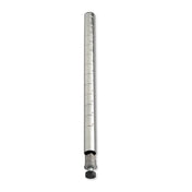 Steel Works Stainless SWP74C Post With Leveling Legs For Wire Shelving 74" Chrome