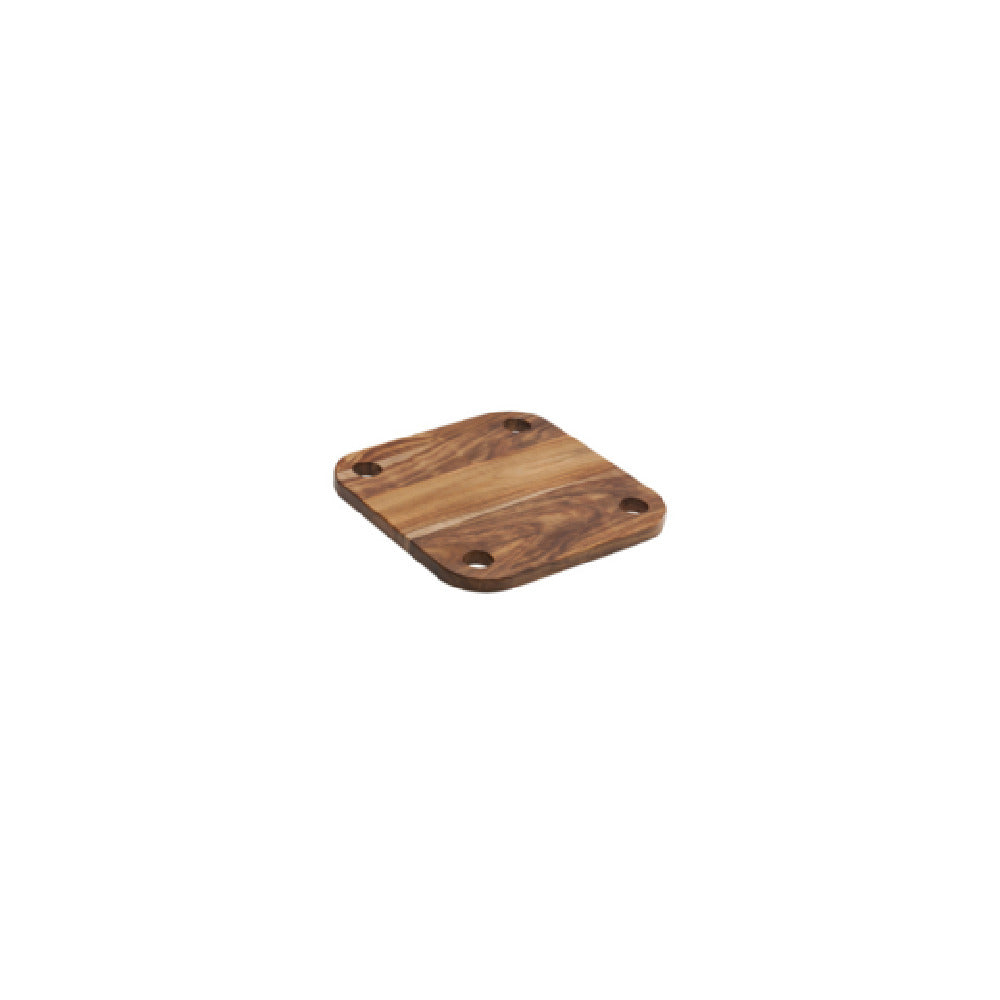 FOH BRI017NAW18 Smart Buffet Ware® Domino Stand 9.75" Square Wood