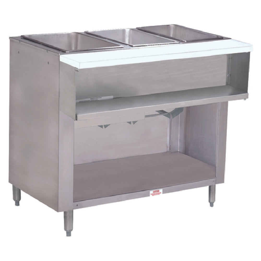 Advance Tabco WB-3G-LP-BS Water Bath Hot Food Table LP Gas 47-1/8"W X 30-5/8"D X 34-1/8"H