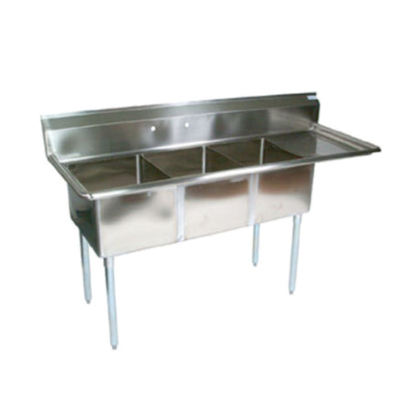 John Boos E3S8-24-14R24-X E-Series Sink 3-compartment 98-1/2"W X 29-1/2"D X 43-3/4"H Overall Size