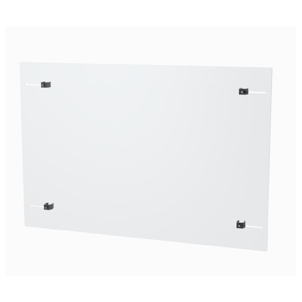 Metro CRDD9971-2436 Clear Social Distancing Shield Panels 36"W X 24"H With Post-mounting Clips Installed