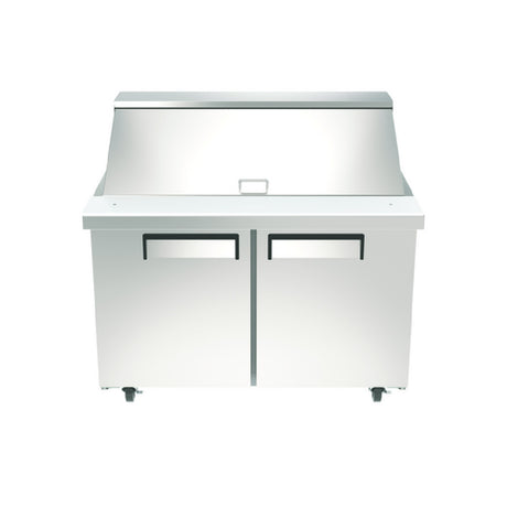 Hubert 136224 - Kratos Mega Top Sandwich / Salad Prep Table, 46.875"W, 9.5 Cu.ft. Interior Capacity