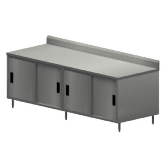 BK Resources CSTR5-3696S Chef Table Cabinet Base With Sliding Doors 96"W X 36"D X 39-3/4"H Overall Size