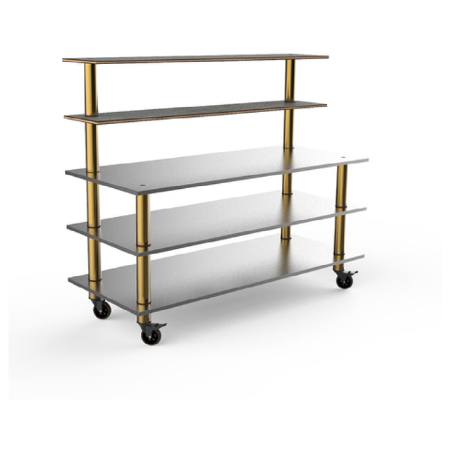 Steelite MGCMLC04GBXW Mogogo Buffet Solutions Modular Pro Back Bar 5-tier 71" X 29-1/2" X 60-1/2"H