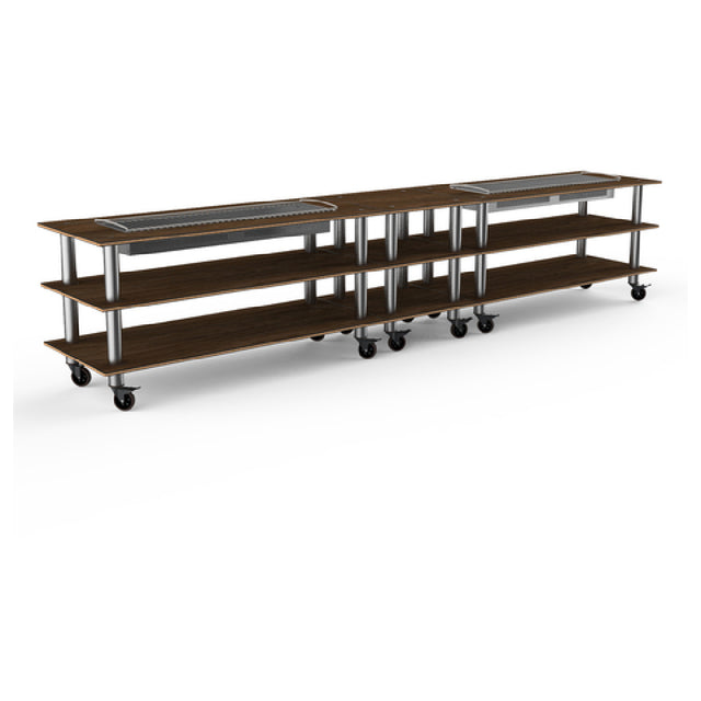 Steelite MGCMLD04WSXW Mogogo Buffet Solutions Modular Double Heat Buffet Table