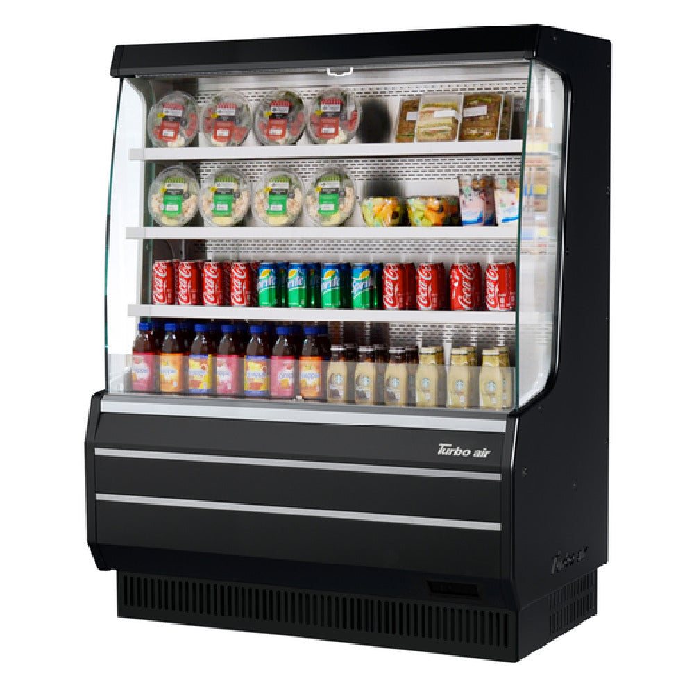 Turbo Air TOM-50MW(B)-N Vertical Open Display Merchandiser Mid-height 12.3 Cu. Ft. Capacity