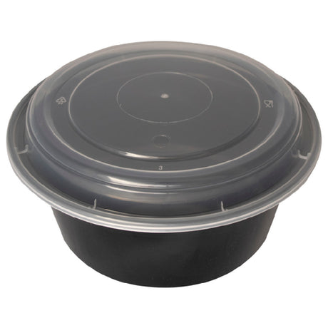 International Tableware TG-PP-38-R Container With Clear Lid Plastic Black