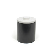 FOH RIB059BKL21 2qt Round London Ice Bucket Black With White Lid Includes One RIB014BKL21-BTM 2qt Round London Ice Bucket Base Black