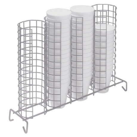 Hubert 79074 - Cup & Lid Dispenser/Rack, 4-compartment, 17" X 4" X 12-1/2"H
