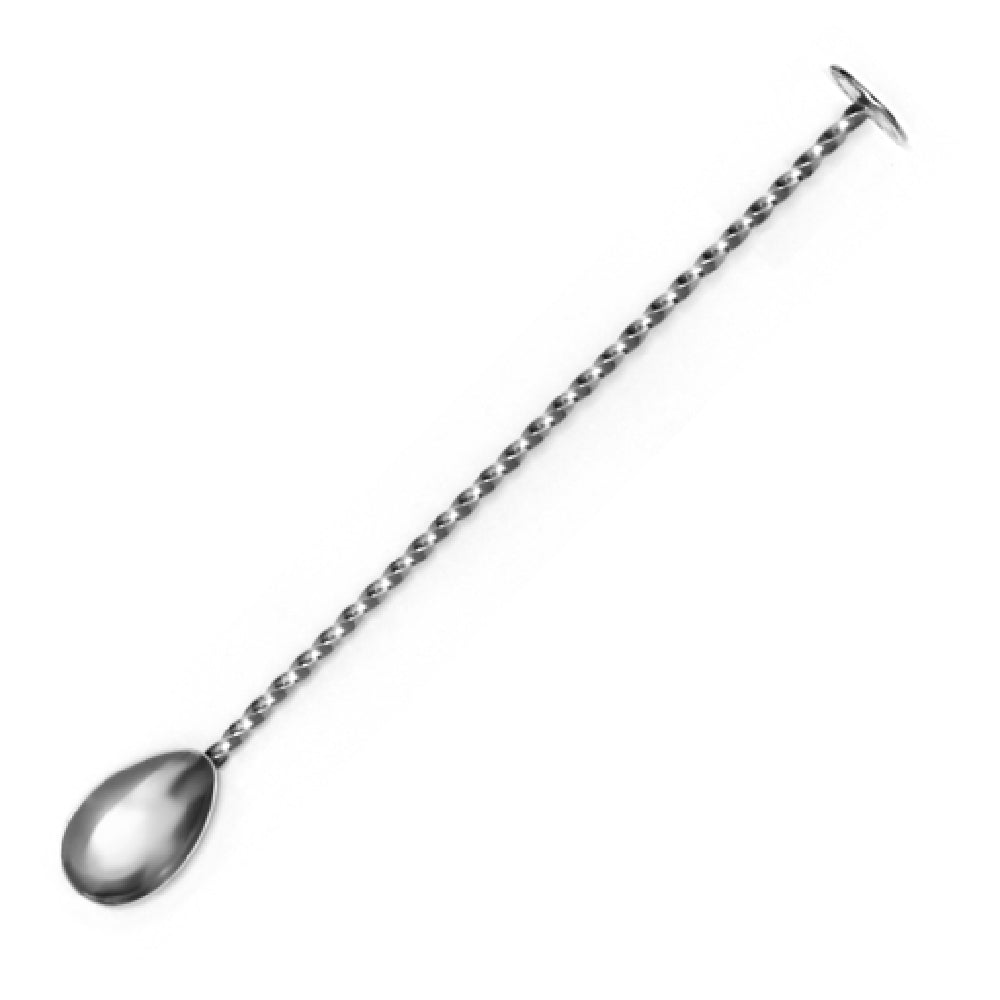 Spill-Stop 825-31 Bonzer Disc Muddler Bar Spoon 10-3/5" (25cm) Twisted Handle