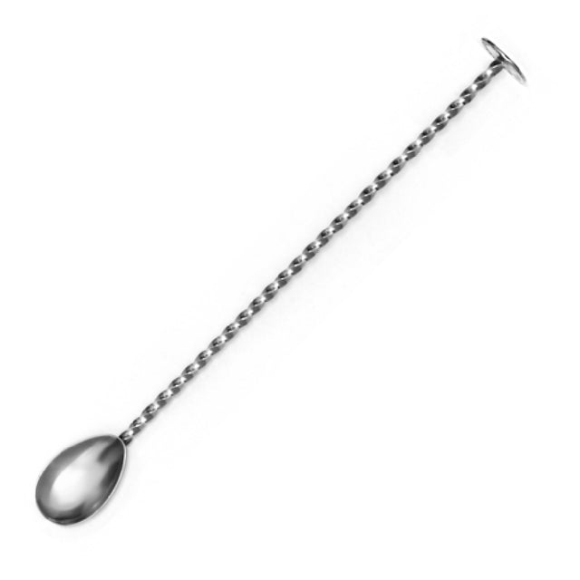 Spill-Stop 825-31 Bonzer Disc Muddler Bar Spoon 10-3/5" (25cm) Twisted Handle