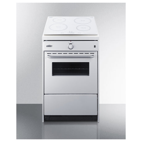 Summit WEM665W Induction Smooth-Top Range 24" W 2.92 Cu.ft. Oven Capacity