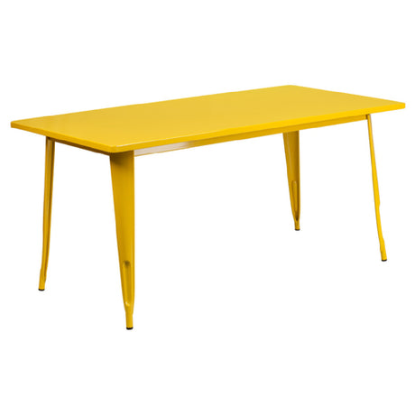 Flash Furniture ET-CT005-YL-GG Table 63"W X 31-1/2"D X 29-1/2"H Dining Height