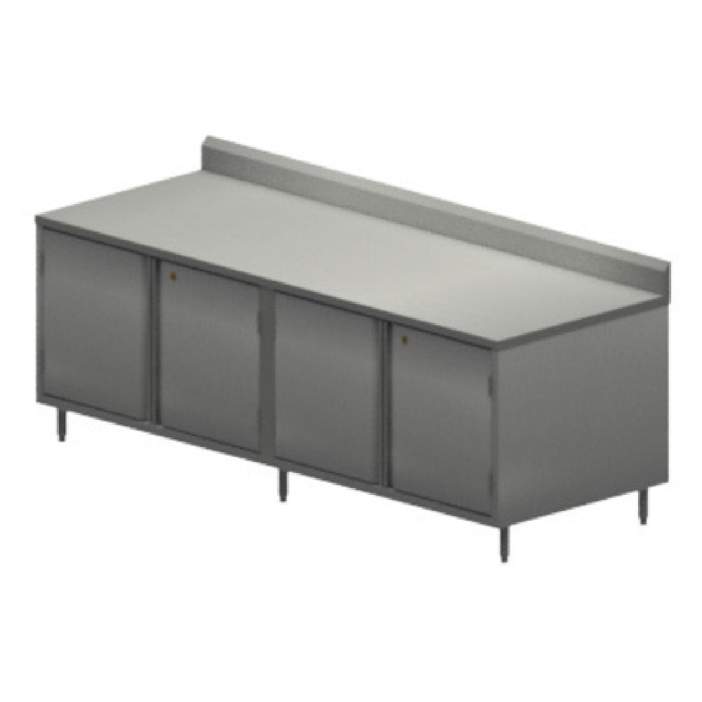 BK Resources CSTR5-3696HL Chef Table Cabinet Base With Hinged Doors & Locks 96"W X 36"D X 39-3/4"H Overall Size