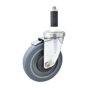 BK Resources 5SS-1RA-GR-TLB - Swivel Caster, 1" Expanding Stem, 5" Gray Rubber Wheel