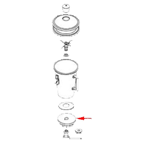 Franklin Machine Products 176-1143 Container Base 5-7/16" OD 1-1/16" ID