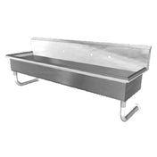 GSW USA ACE-MWS-1872 Multi Wash Hand Sink Wall Mount 72"W X 14" Front-to-back X 8" Deep Bowl