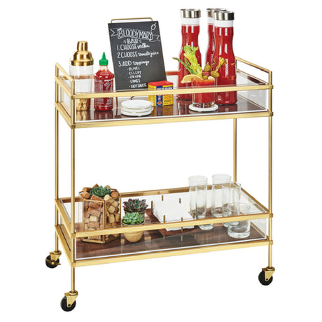 Cal Mil 3719-49 Mid-Century Beverage Cart 27"W X 16"D X 36"H Mobile