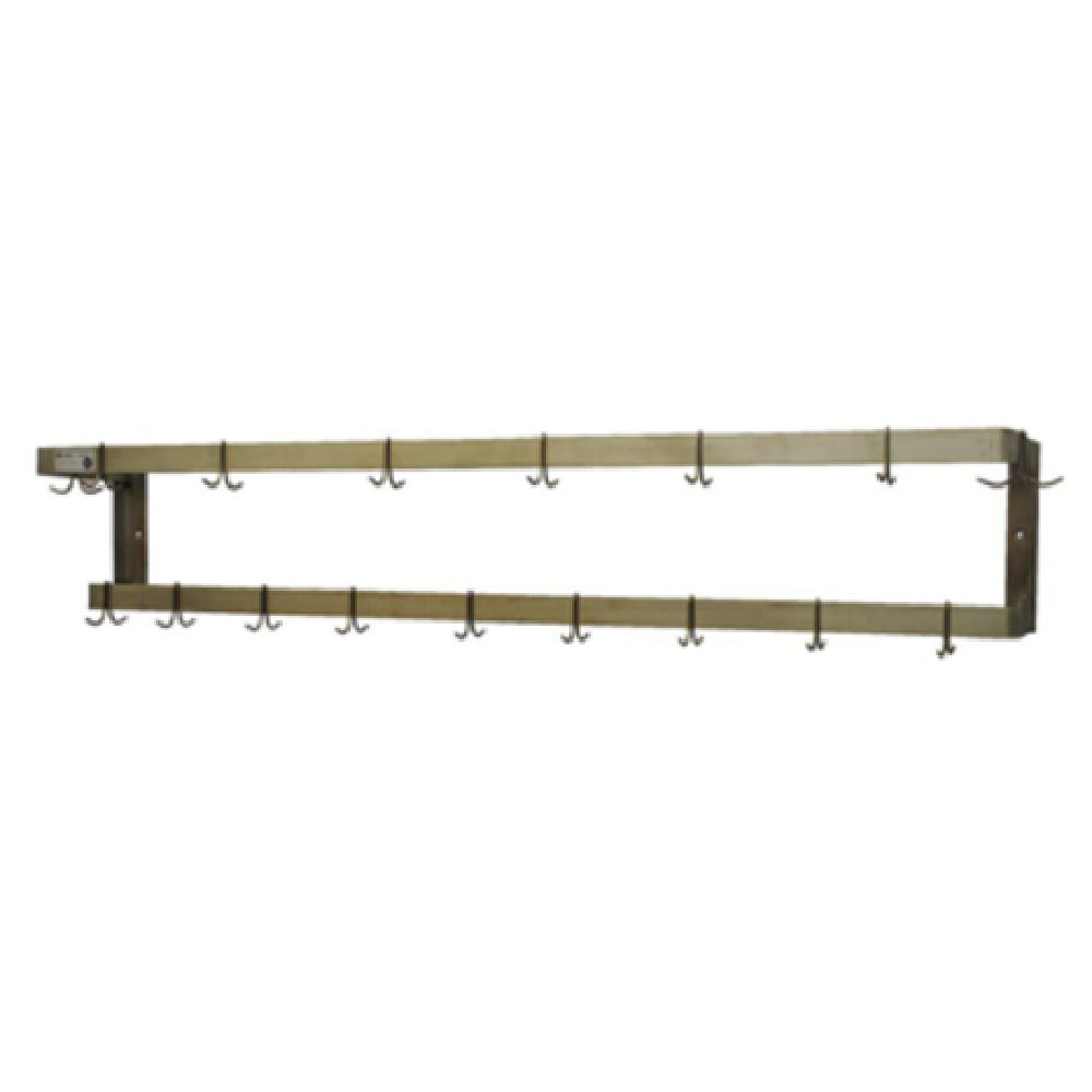 Serv-Ware SW-96-CWP - Serv-Ware - Pot Racks - 96" Bar W/ 16 Hooks - Dimensions: 96" W X 12" D X 12" H