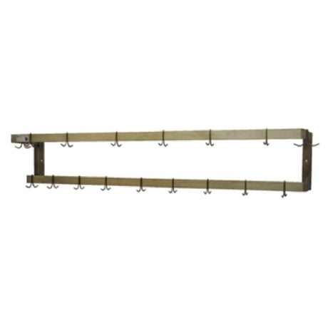 Serv-Ware SW-96-CWP - Serv-Ware - Pot Racks - 96" Bar W/ 16 Hooks - Dimensions: 96" W X 12" D X 12" H